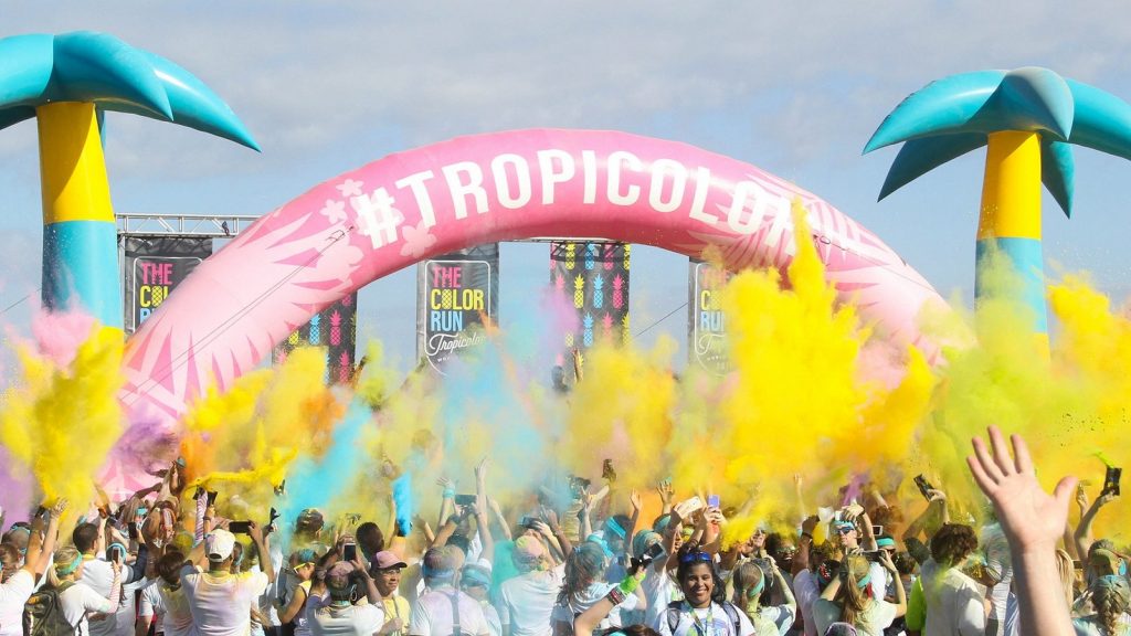 Opblaasbare boog - Publi air inflatable arch color-run - hardlopen - wedstrijd - match- festival
