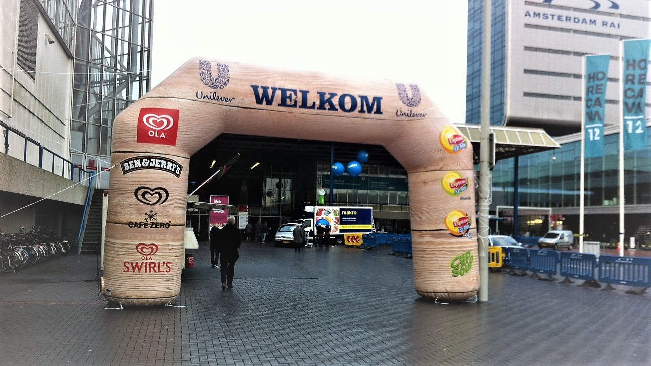 Opblaasbare entree boog - Publiair voor Unilever toegang boog poort inflatable arch