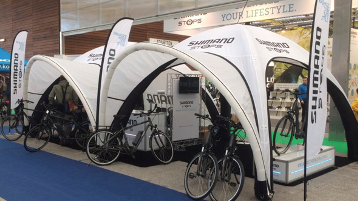 Shimano opblaasbare pneumatische tenten sportmarketing – Publiair